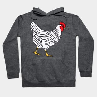 ADORABLE HEN DRAWING - CUTE CHICKEN ILLUSTRATION Hoodie